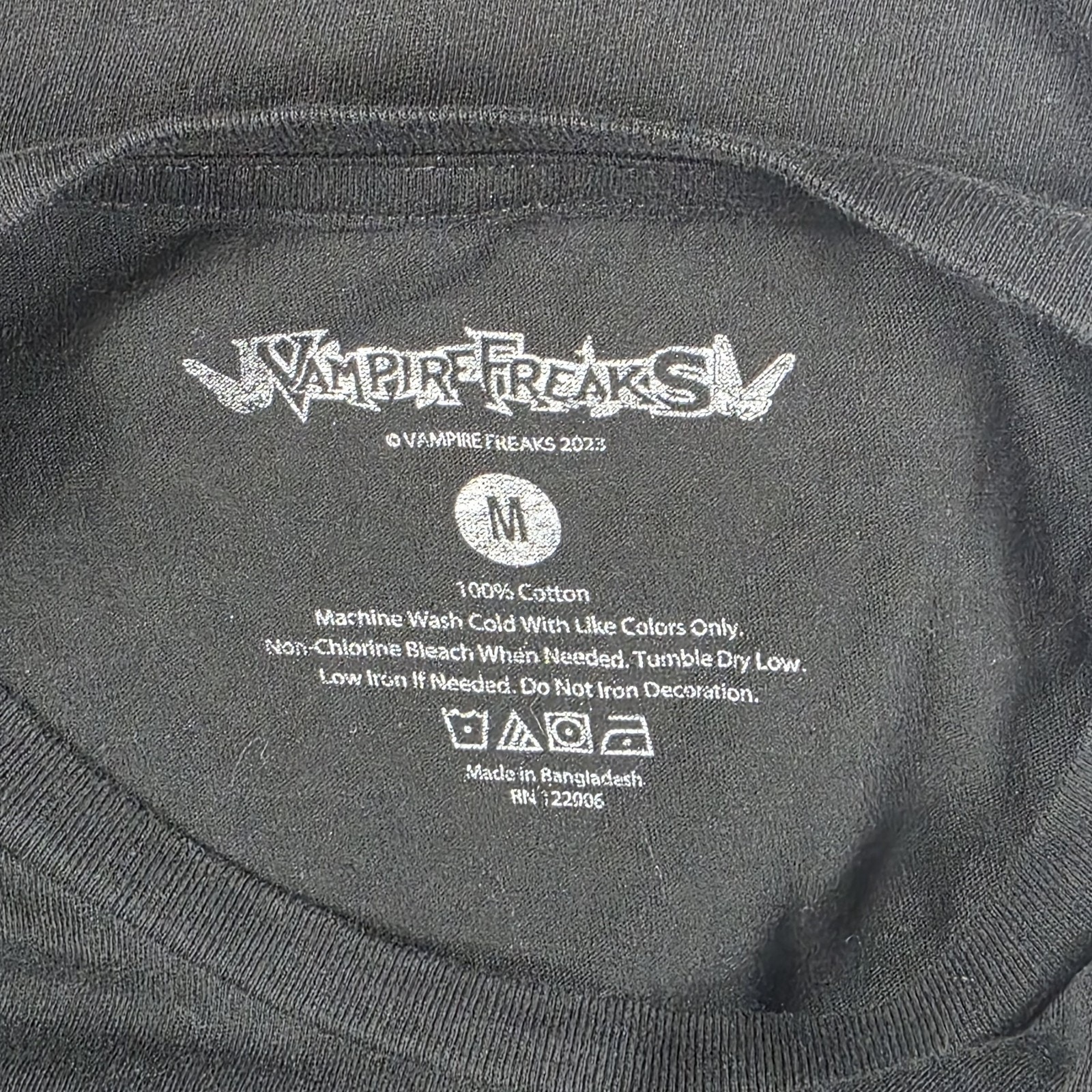 Vampirefreaks Shirt Mens Medium Black Goth Grunge Spider Skull Web Graphic Tee — image 3 of 6